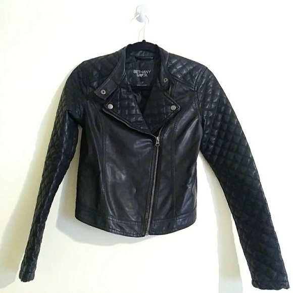 Bethany Mota Jackets & Blazers - Bethany Mota Black Vegan Leather Jacket